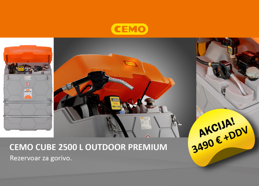 CUBE rezervoar Outdoor Premium za dizel, 2,500 l